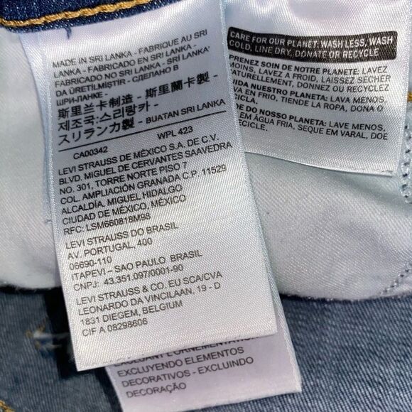 Levi’s Distressed 311 Shaping Skinny Jeans Size 33 - Picture 4 of 4